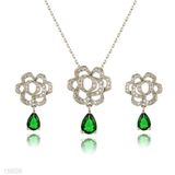 Rosette Drop Pendant & Stud Set