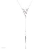 PENDANT ZC V NAIL DRP-SLVR-CLEAR