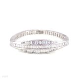 Contemporary baguette silver bracelet