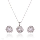 Brilliant Gleaming Sharp Flower Silver Set