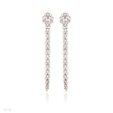 Ultra-Long Wreath Zircon Earrings