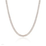 Classy small princess cut necklace