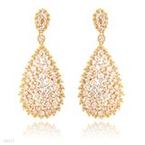 EARRINGS LG SHRP DROP-GLD-CLEAR