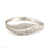Glamorous Baguette Diamond Style Fancy Cuff Bracelet