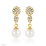 Mini Orb Drop Pearl Studs