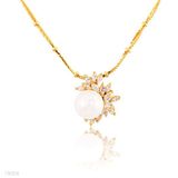 Stylish Zircon Pearl Gold Pendant
