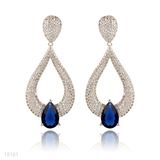 Blue Zircon Drop Earrings
