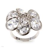 Open Bezel Zircon Cluster Ring - Size 17