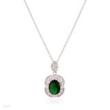 Gorgeous oval green pendant