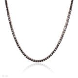 Delicate square black necklace