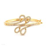 Double Wrap Drop Cuff Bracelet