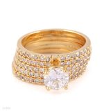 Fancy Dynamic Solitaire Gold Ring