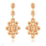 EARRINGS LG FLW ZC-GLD-CHAMP