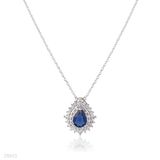 Delicate Glamorous Blue Drop Pendant