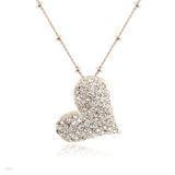 3D Slanted Heart Pendant