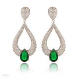 Green Zircon Drop Earrings