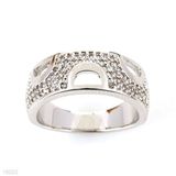 Stunning Paved Zircon Silver Ring