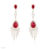 EARING FINE ZC FANCY.3056-SLVR-RED