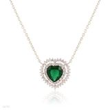 Queen of hearts green pendant