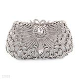 CLUTCH BRIDAL FANCY-SILVER