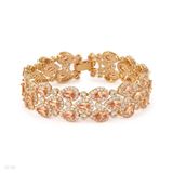 Magnificent pear drop triple row champagne bracelet