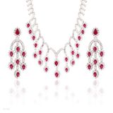 Phenomenal red chandelier set