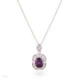 Gorgeous oval purple pendant