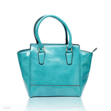 HANDBAG LNG LEATHER-BLUE