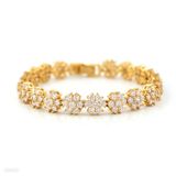 BRACELET ZC SOLI FLWR SD-GLD-CLEAR