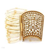 Beautiful Kundun Gold Cuff Bracelet
