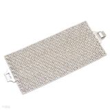 Ultra-Wide Regal Crystal Mesh Bracelet