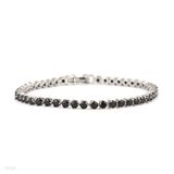 Graceful round champagne tennis bracelet