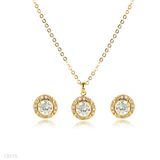 Exquisite Solitaire Pendant Set