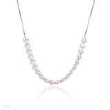 Exquisite silver leaves adjustable choker