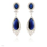 Glamorous Blue Drop Earrings