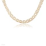 Graceful Premium Quality Crystal Graduated Baguette Shape Fancy Choker