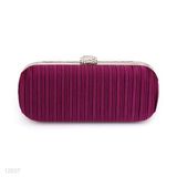 Classy Silk Pleats Dazzling Evening Clutch Bag
