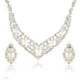 Glamorized Arch Pearl Necklace Set