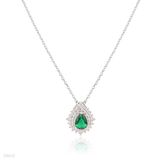Delicate Glamorous Green Drop Pendant