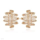 Edgy Zigzag Gold Earrings