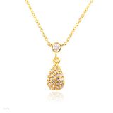 Solid Pave Drop Pendant