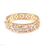 Exquisite shimmering thick gold bracelet