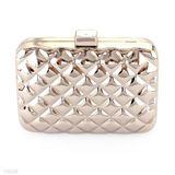 Silver Metal Block Clutch
