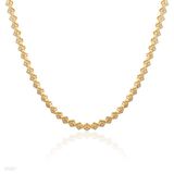 Delicate small flowers gold necklace