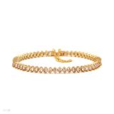 Graceful round tennis bracelet