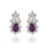 EARING WRTH ZC DROP Silver-PURPLE