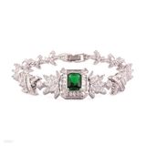 Spellbinding intricate baguette green bracelet