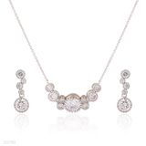 Charming delicate round silver set