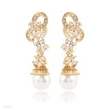 Ornate Capped Pearl Earrings