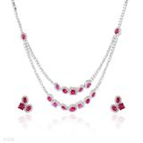 SET N+E DOUBLE LN ZC. SLVR-RED